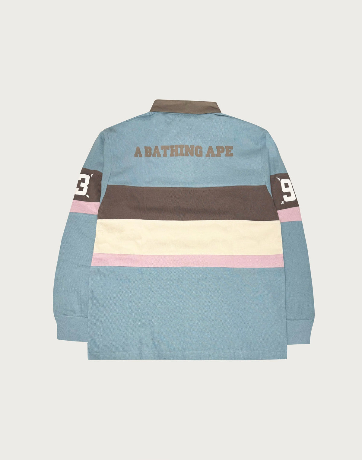 BY BATHING APE STRIPED RUGBY SHIRT MENS