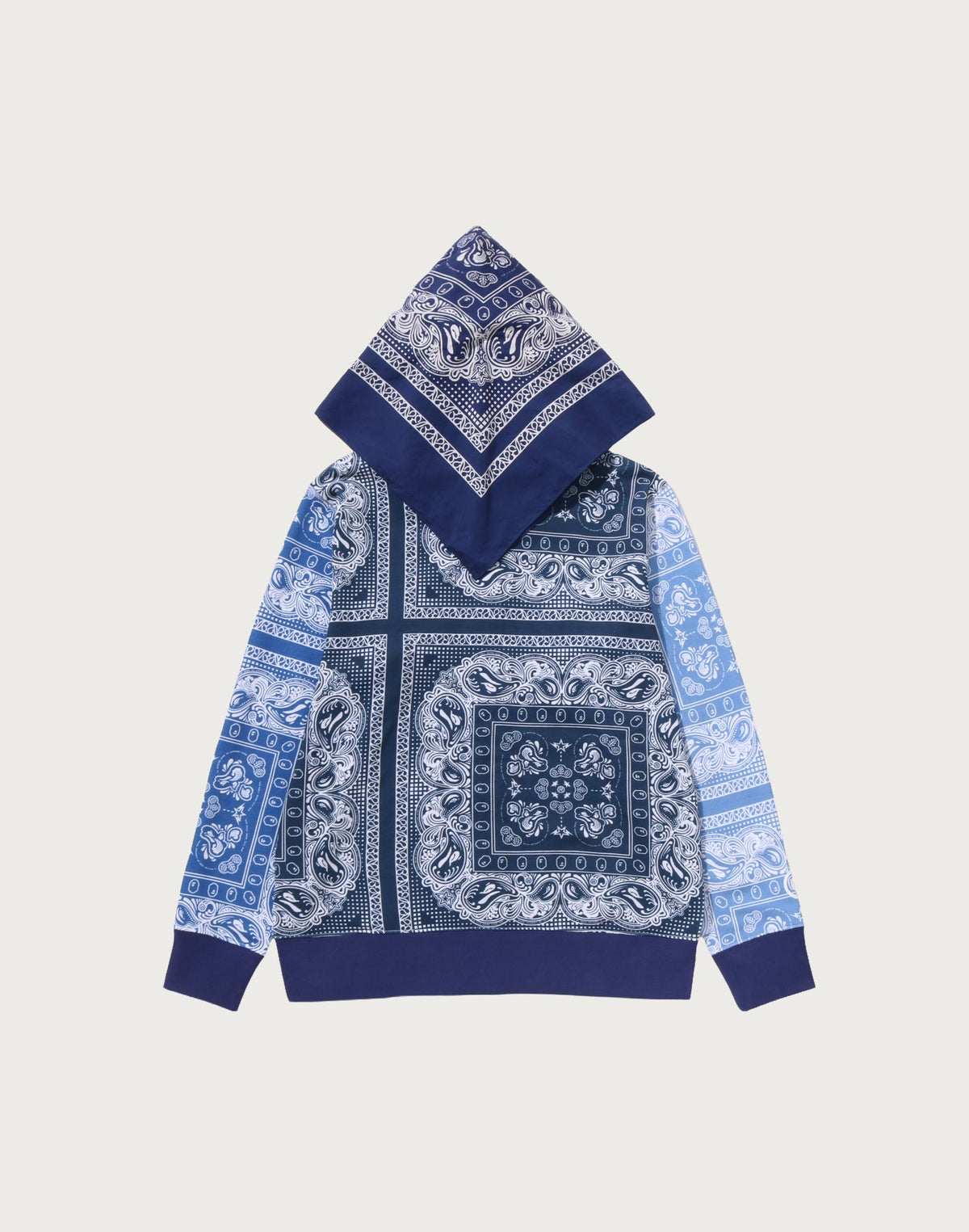 PAISLEY PATTERN SHARK FULL ZIP HOODIE MENS