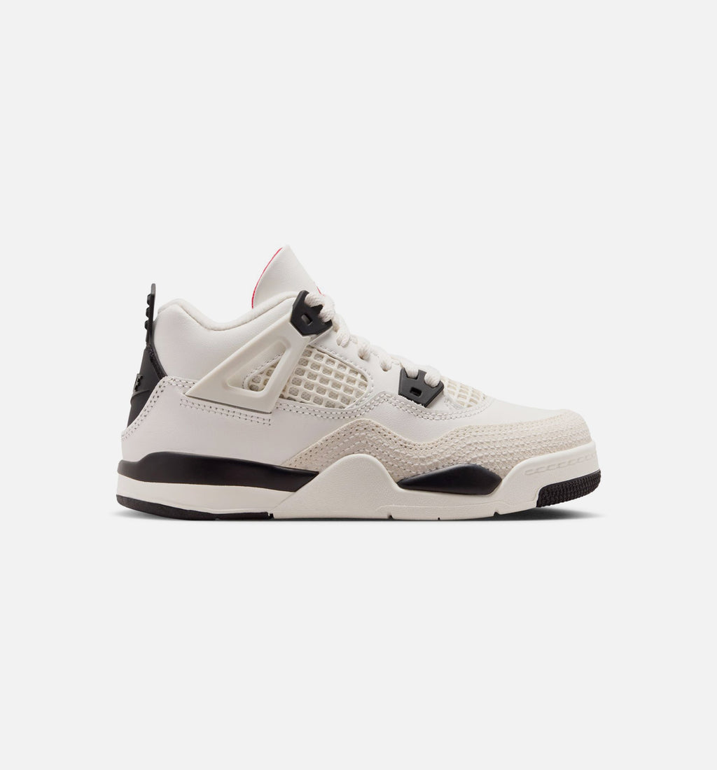 Air Jordan 4 Retro Flight Club – Preschool Lifestyle Shoe in Sail/Black/University Red