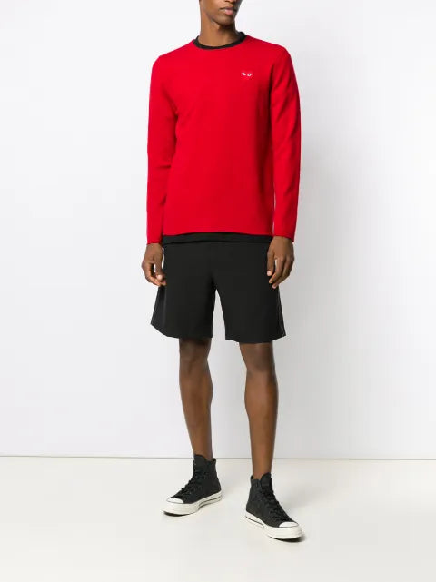 Comme Des Garçons Play appliqué heart sweater