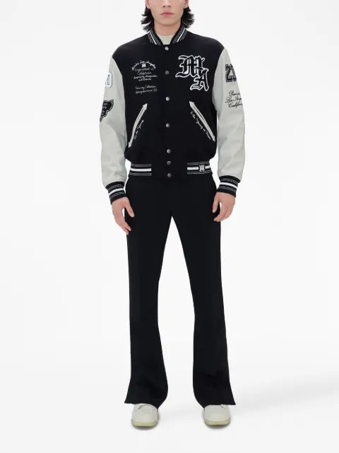 AMIRI logo patch varsity bomber jacket