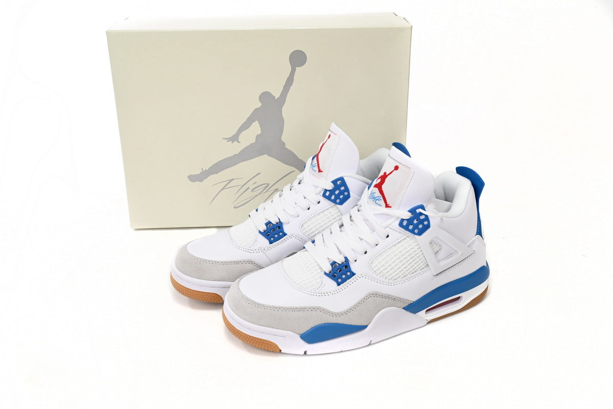Nike SB x Air Jordan 4 White Blue Reps Sneaker DR5415-104