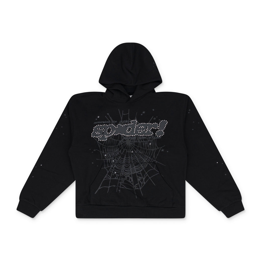Black Rhinestone Punk V2 Hoodie