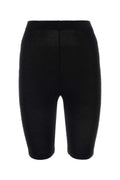 Balenciaga Women Black Stretch Terry Fabric Leggings