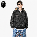 BAPE Black Grey Shark Zip Hoodie