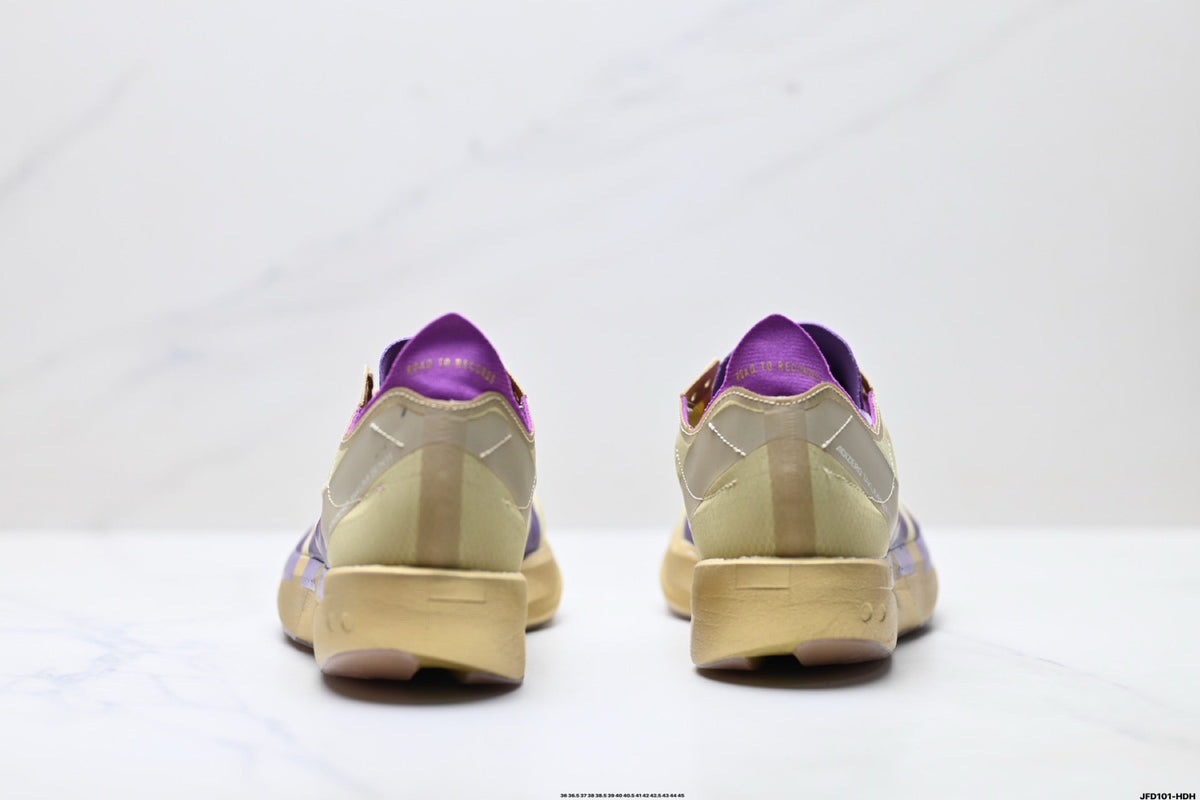 Adidas K81801650 Unisex Running Shoes - 2 Colorways incl. Purple/Beige & Neon Green/Purple