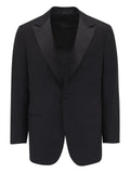 Kiton satin-trim blazer