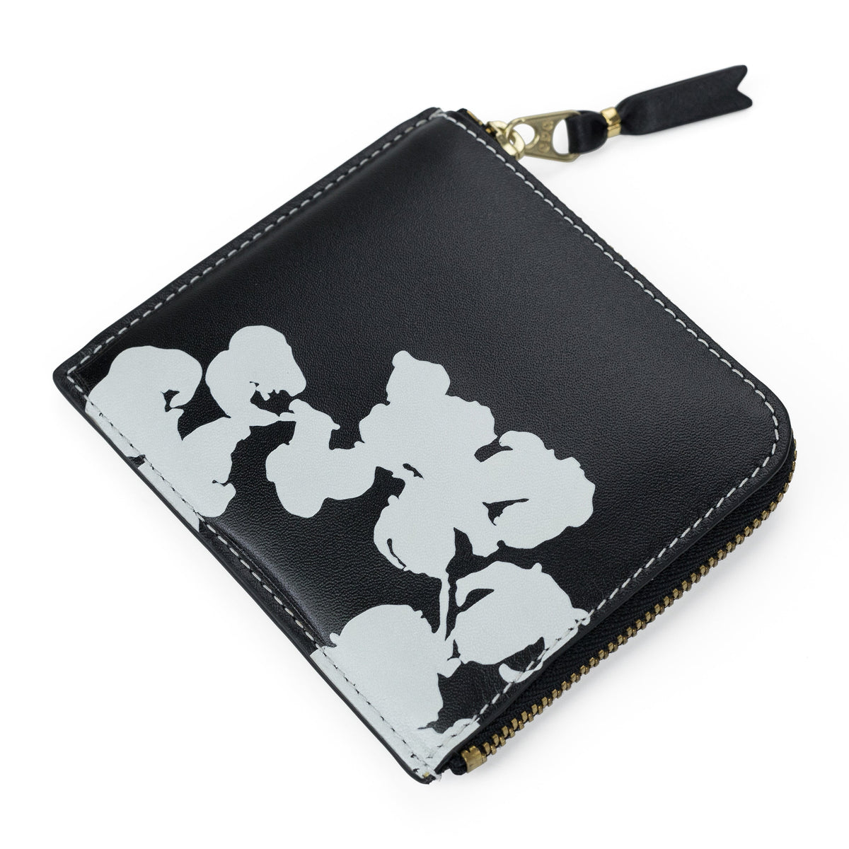 Black Cotton Wreath Wallet