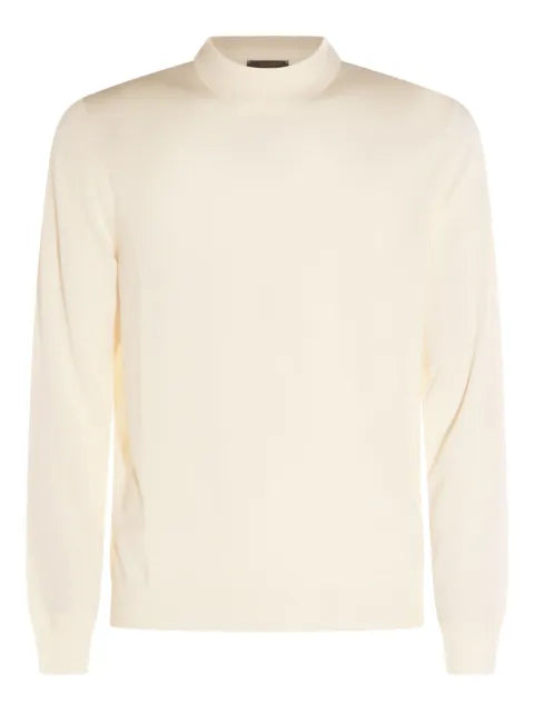 Zanone mock-neck ribbed sweater