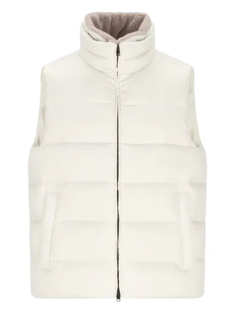 Herno striped quilted down gilet