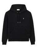 AMI Paris black Cotton Ami De Coeur Hoodie