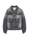 RHUDE tire denim trucker jacket