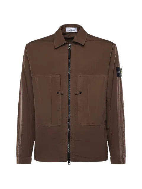 Stone Island 1200005 mercerised organic cotton ripstop overshirt