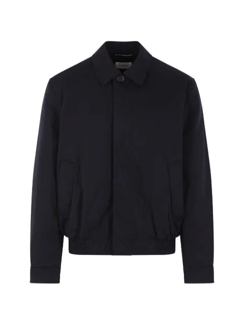 Saint Laurent logo-embroidered zip-up jacket