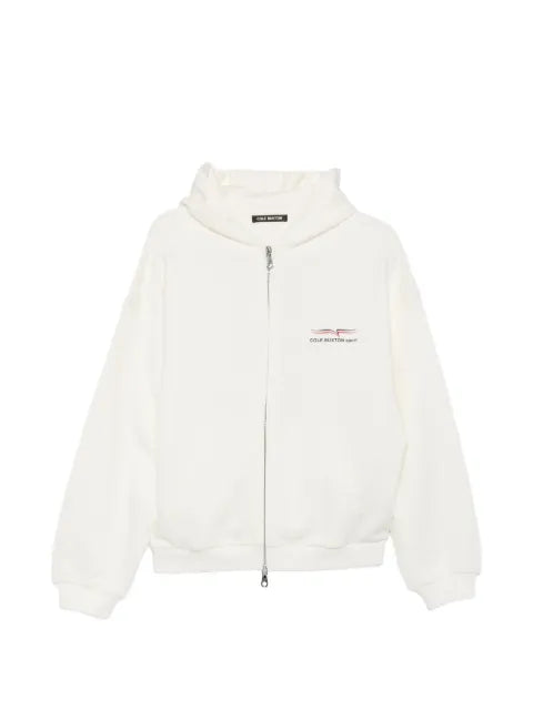 COLE BUXTON logo-print zip-up hoodie