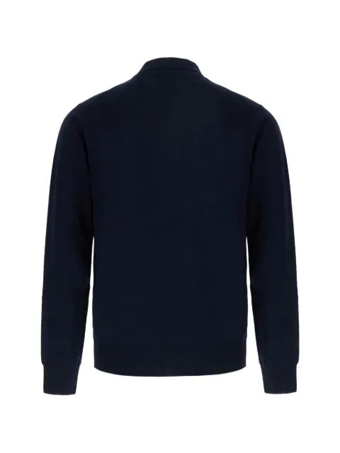 Emporio Armani logo-embroidered polo sweater