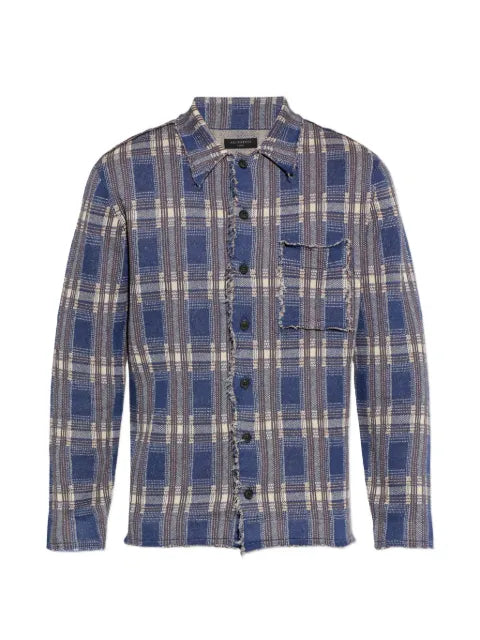AllSaints Solmar check-pattern knitted cardigan