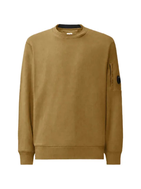 C.P. Company diagonal raised fleece lens crewneck sweatshirt