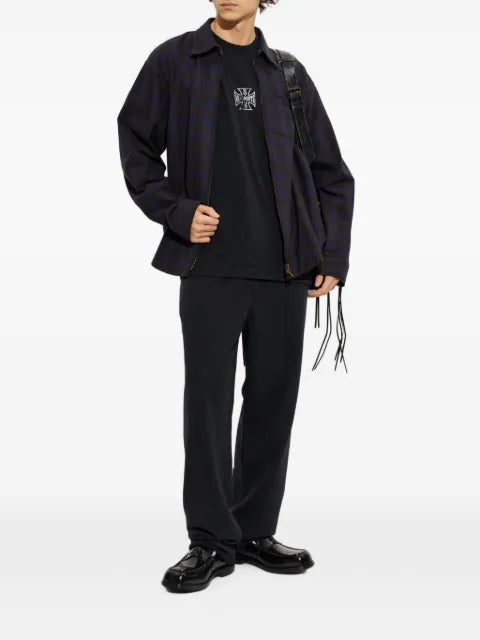 VETEMENTS check-pattern zip-up shirt jacket