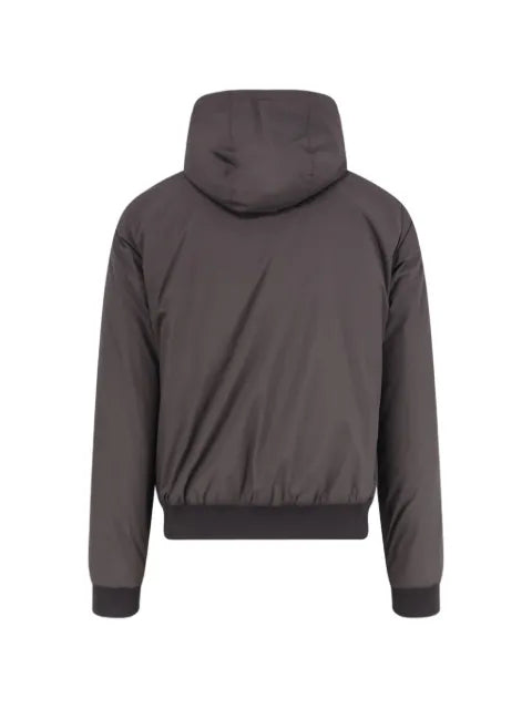 Moorer ribbed-trim hooded jacket