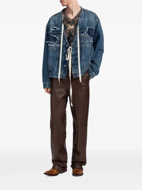 Maison Margiela distressed V-neck jacket