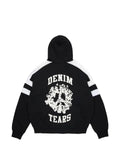 Denim Tears Denim U paneled zip-up hoodie