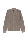 Emporio Armani chevron-knit lightweight jacket
