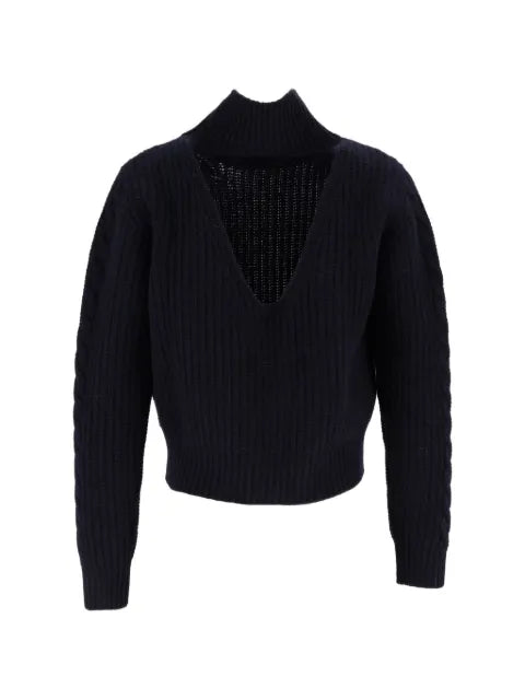 Shirtaporter cable-knit cut-out sweater