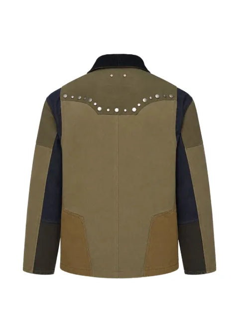 Andersson Bell stud-embellished patchwork jacket