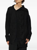 Yohji Yamamoto cable-knit asymmetric sweater