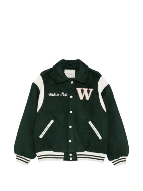 WALK IN PARIS logo-patch panelled jacket