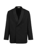 Auralee double-breasted shawl-collar blazer