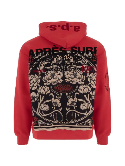 Après Surf logo-print floral-patch hoodie