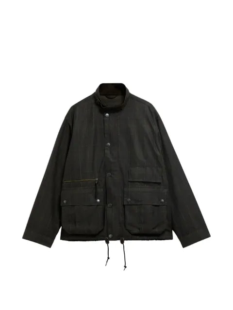 Barbour Ursula tartan-print buckled-collar jacket