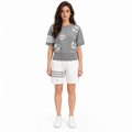 Thom Browne Women's Round Neck High Waist T-Shirt - 100% Cotton Made in Japan