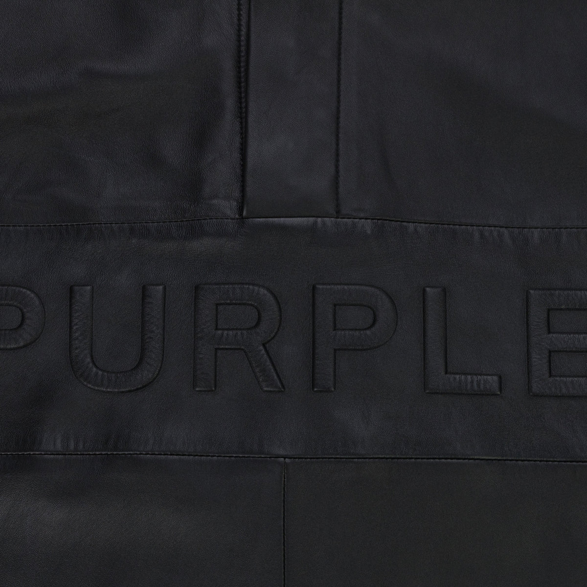 Black Leather Short Sleeve Polo