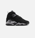 Air Jordan 8 Retro Chrome Big Kids' Sneakers - Black / White / Light Graphite