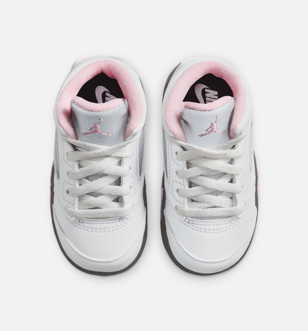 Air Jordan 5 Retro 'Medium Soft Pink' - Infant/Toddler Lifestyle Sneaker (White/Black/Medium Soft Pink)