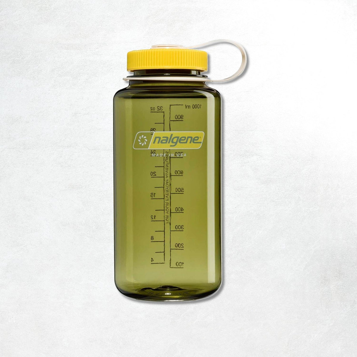 Nalgene 1L Wide Mouth Tritan Sustain Water Bottle: Oil Green/ Freesia