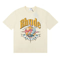 Rhude Sailing Compass Sailboat Vintage Graphic Cream Oversized T‑Shirt