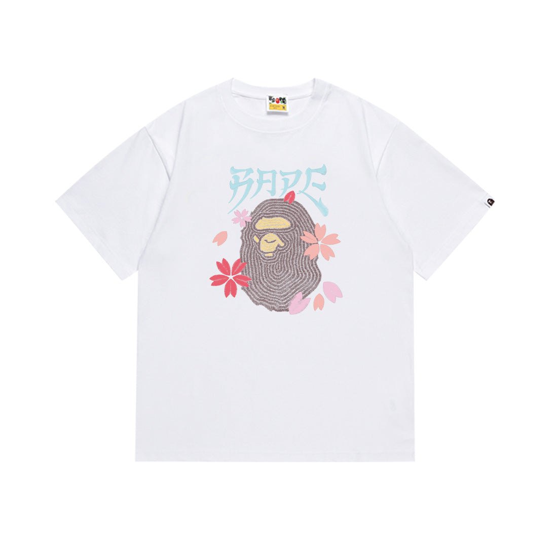 Bape Multi‑Ape‑Head Graphic Oversized Tee Streetwear Unisex