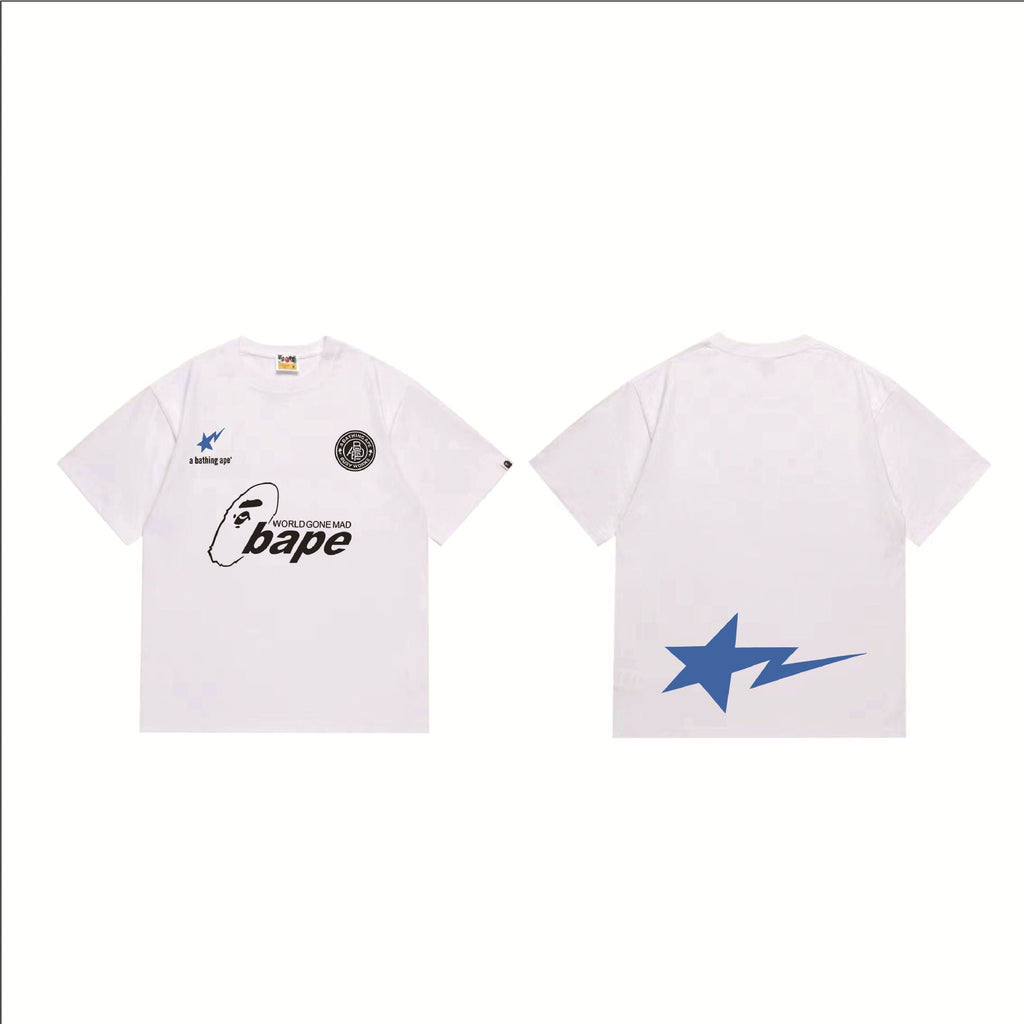 Bape Multi‑Ape‑Head Graphic Oversized Tee Streetwear Unisex