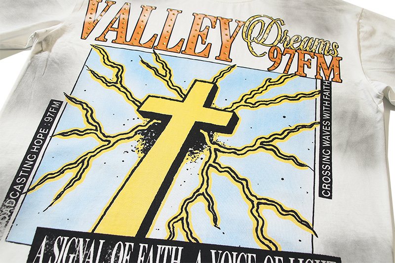 VALE USA Dreams Cross Rhinestone Graphic T-Shirt