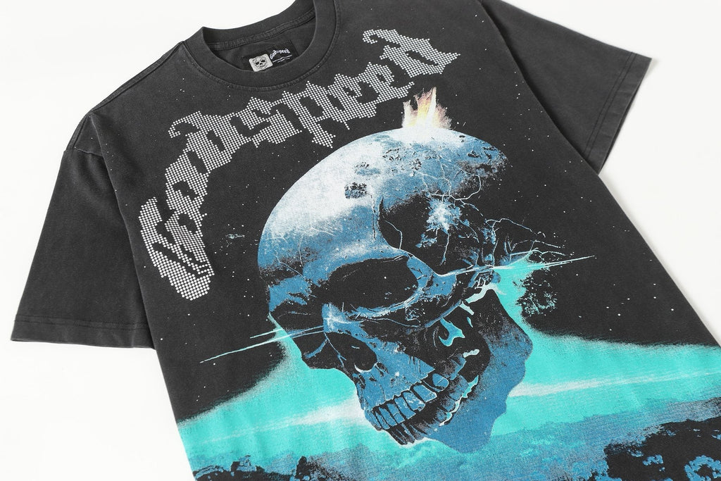 Godspeed Blue Skull Graphic T-Shirt