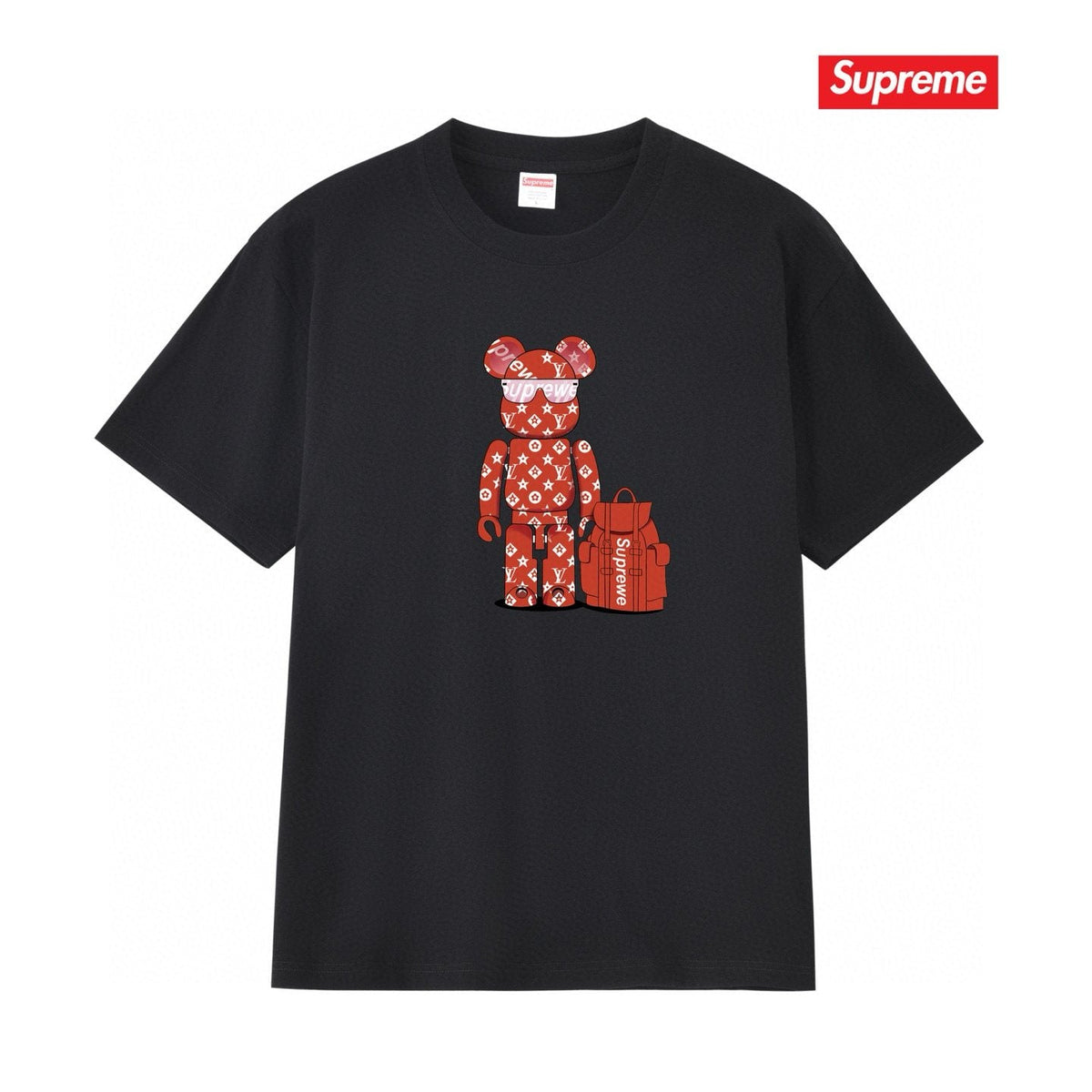 Supreme Bear-and-Bag Graphic Short-Sleeve T-Shirt