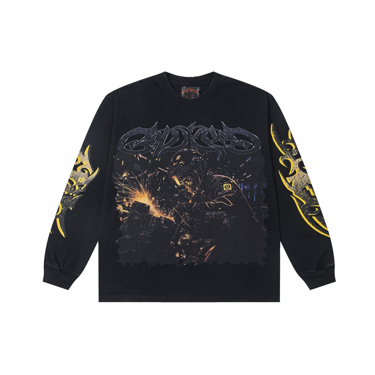 Godspeed White Graphic Long-Sleeve T-Shirt