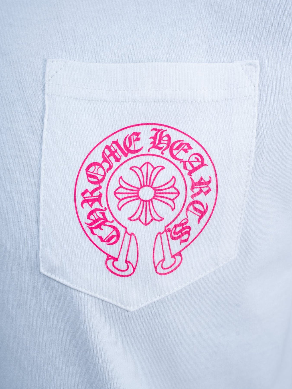 Chrome Hearts Pink Back Graphic Pocket T-Shirt