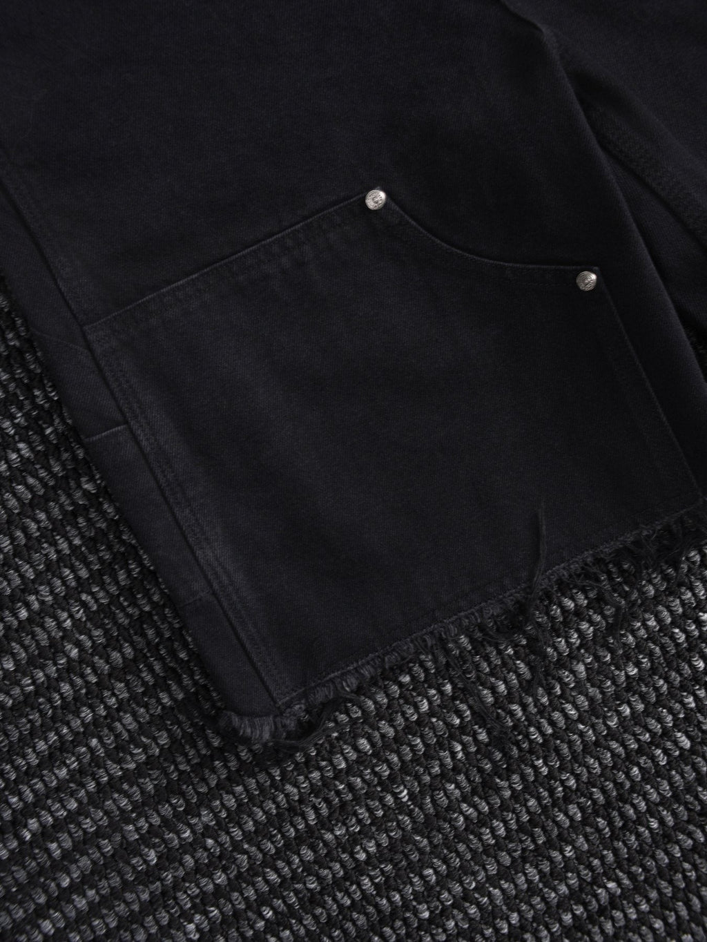Chrome Hearts Black Graphic Appliqué Denim Cargo Shorts