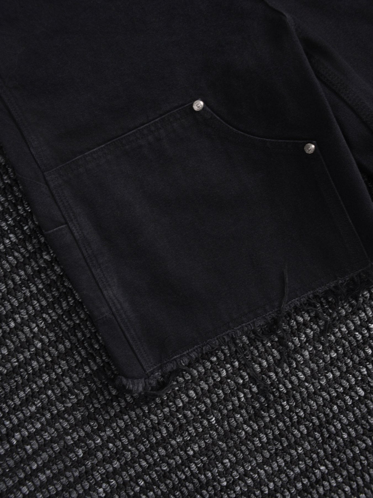 Chrome Hearts Black Graphic Appliqué Denim Cargo Shorts