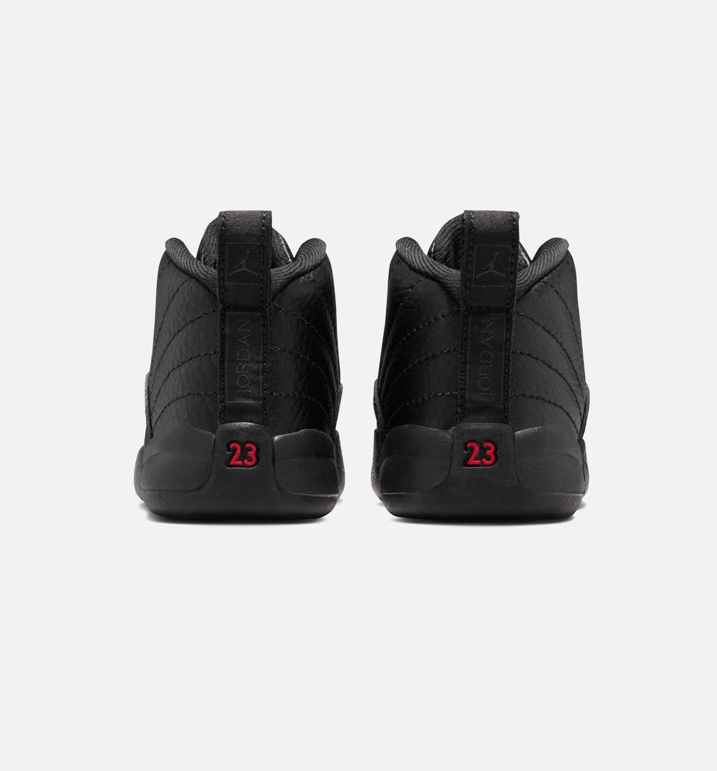 Air Jordan 12 Retro Bloodline Baby & Toddler Sneakers - Black / Varsity Red